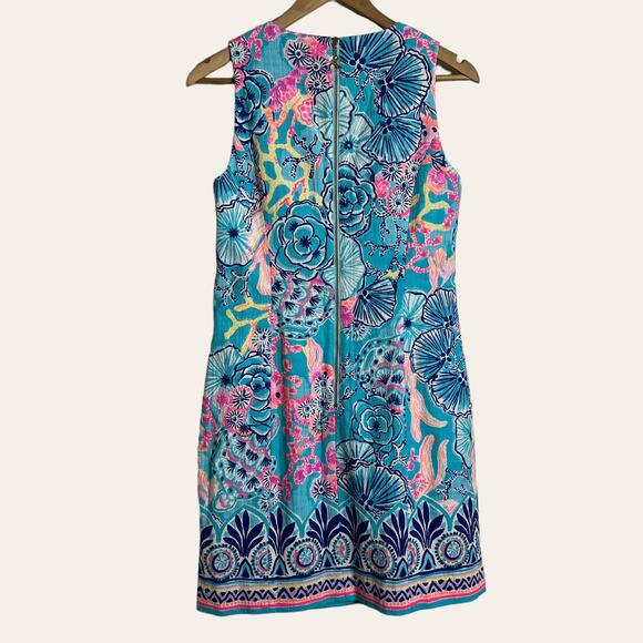 Lilly Pulitzer NEW Mila Stretch Shift Bali Blue Dress Size 4 - Picture 3 of 8